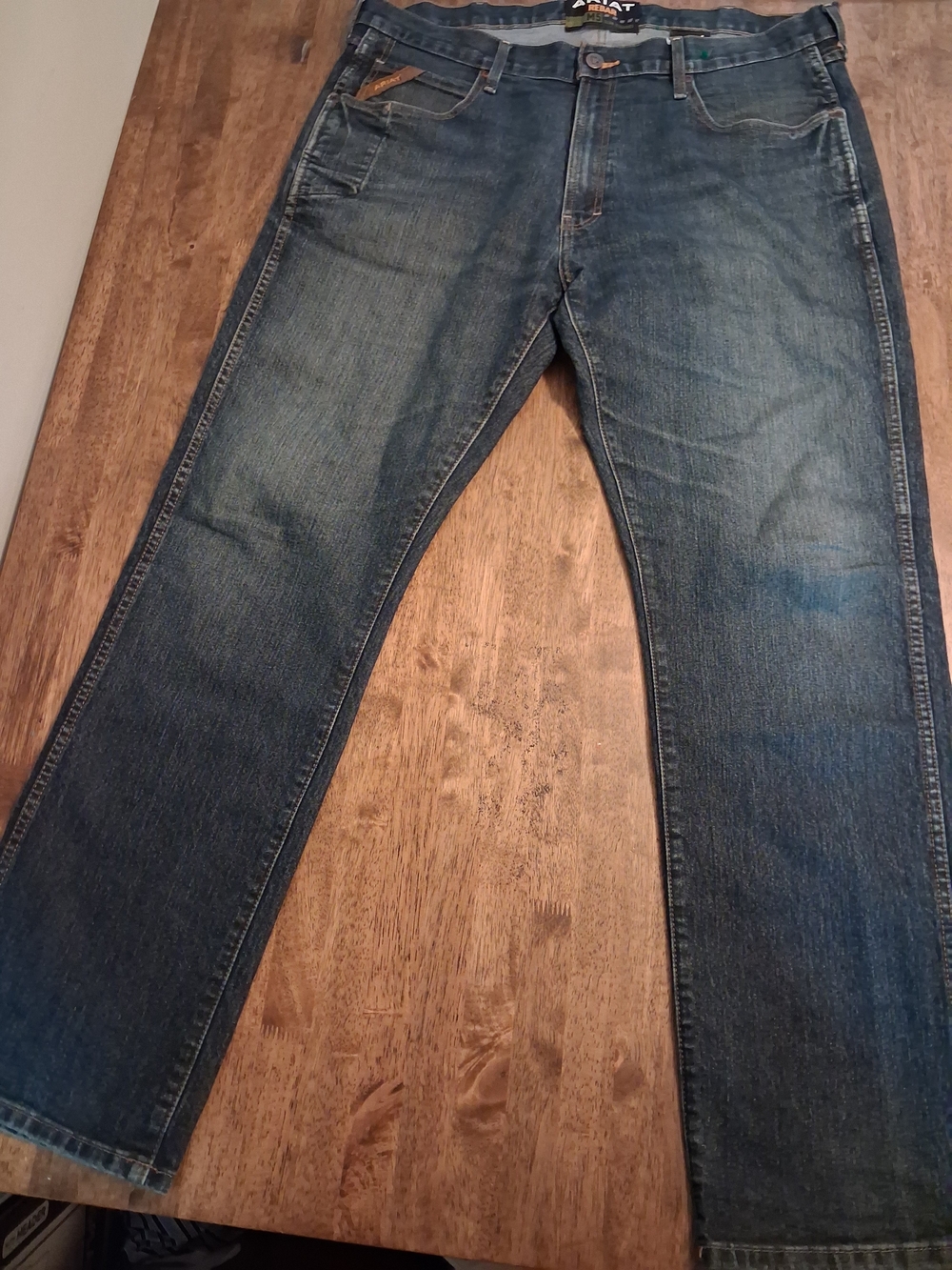 Ariat M5 Rebar Dark Blue Slim Straight Jeans 40x34